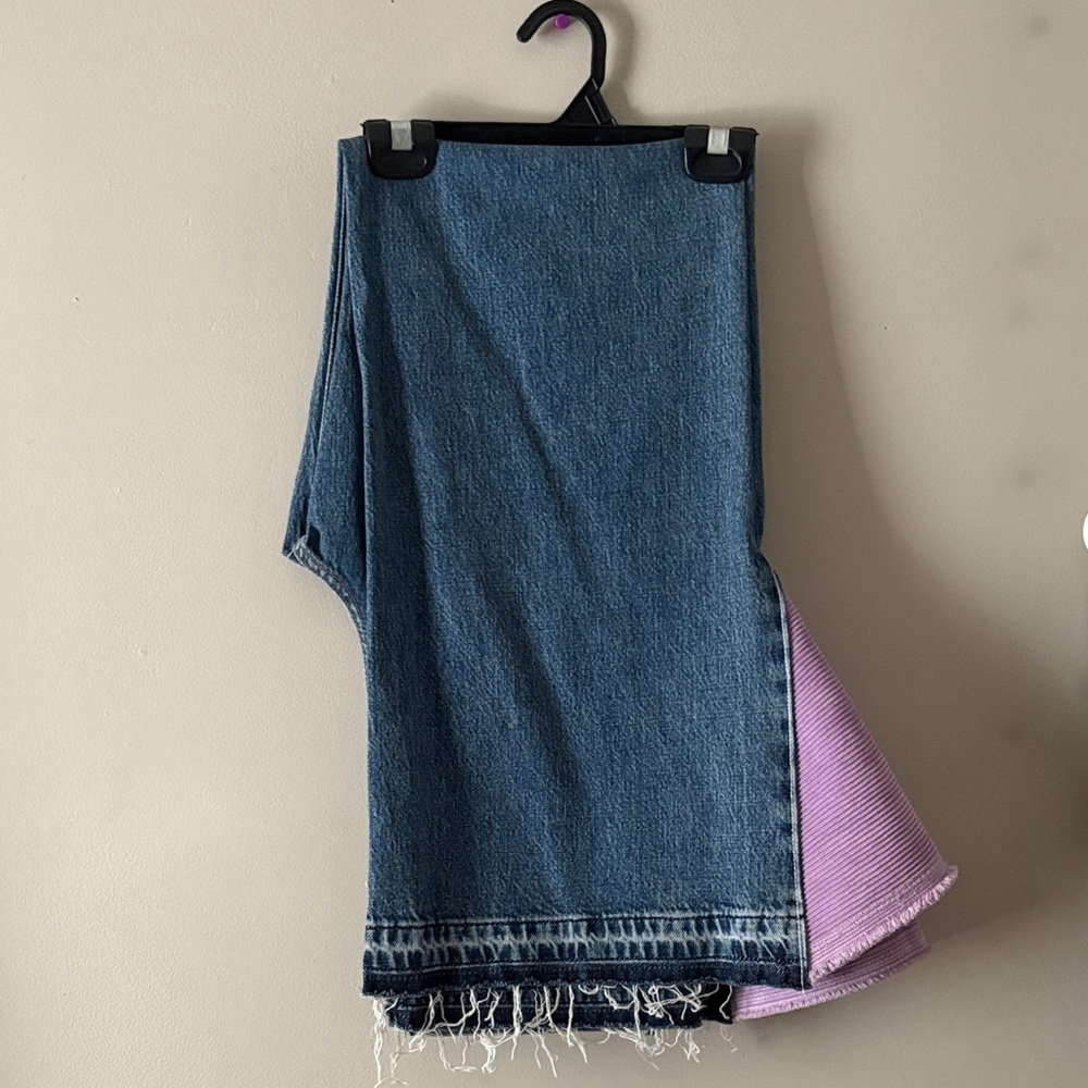 Blue Denim Jeans with Purple Flare (1of1)